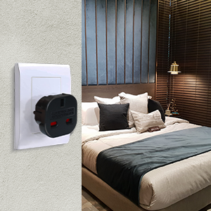 3 pin to 2 pin adapter plug uk