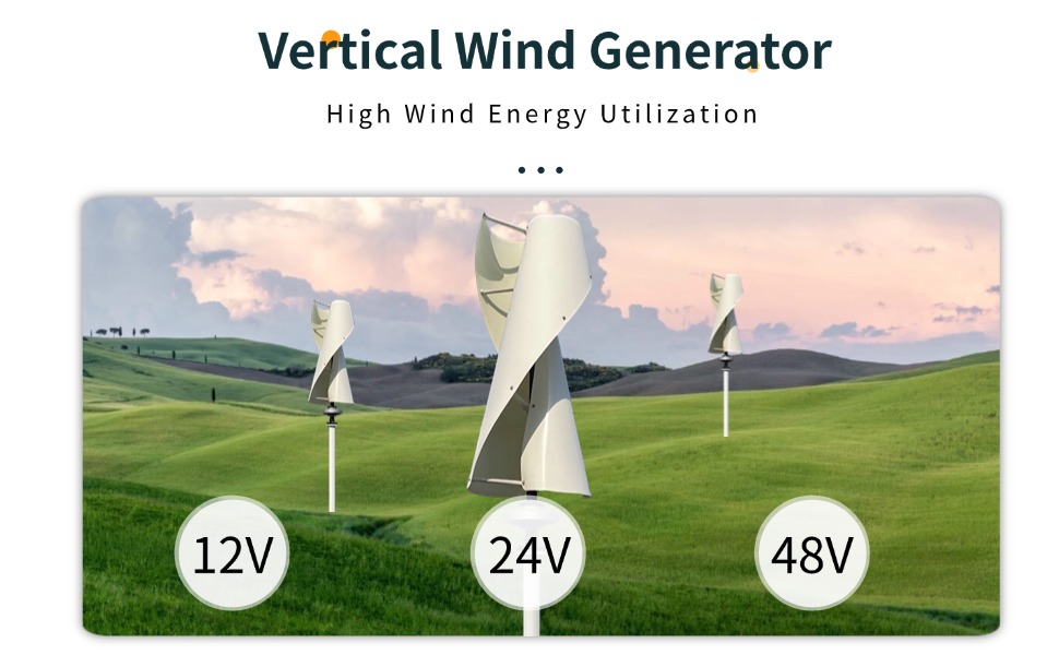 Amazon.com: NINILADY 600W Vertical Wind Turbine Permanent Magnet