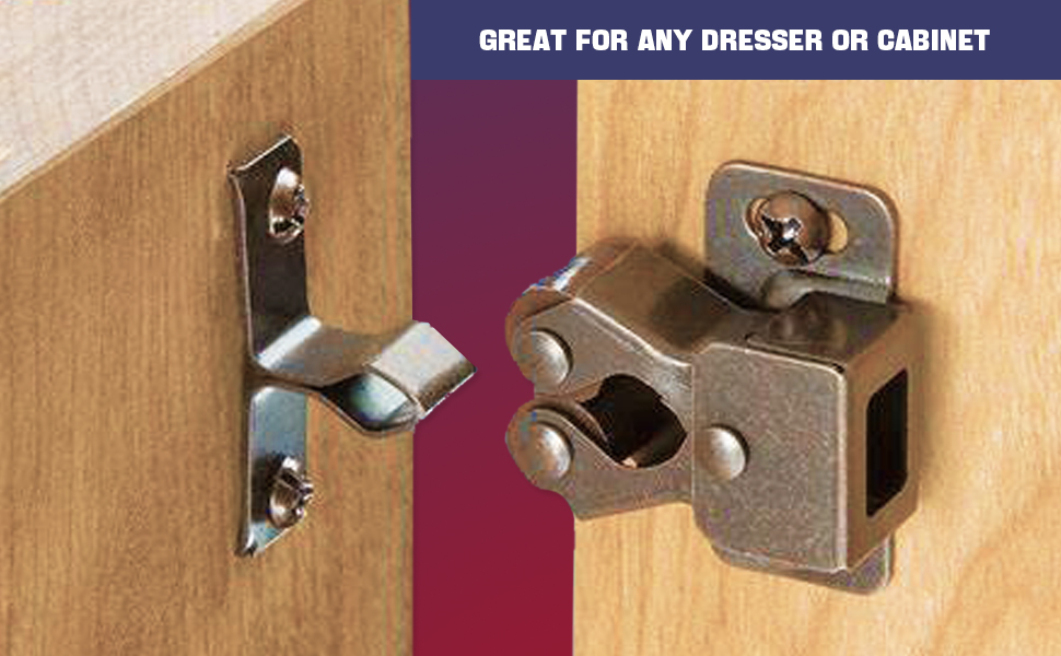 20PCS Door Catches, Fitepro Double Roller Strong Hold Cupboard