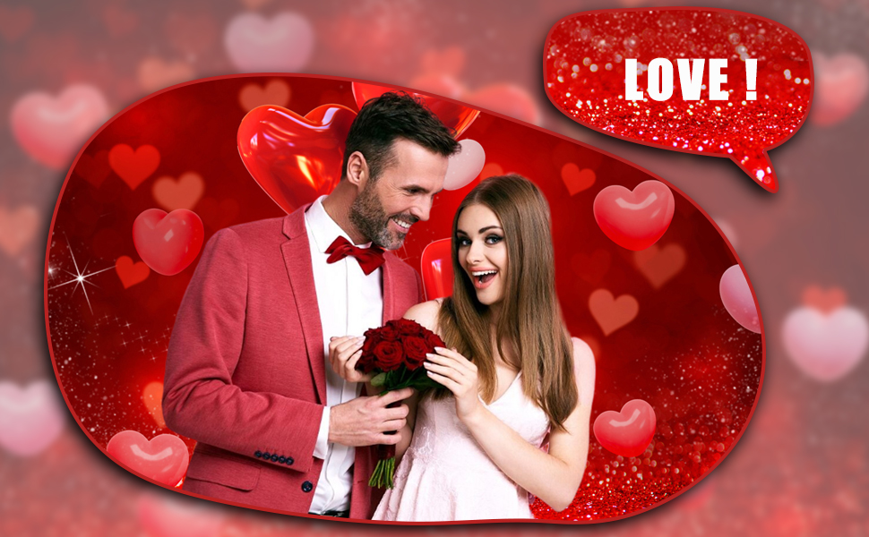 LYCGS 7X5FT Valentine's Day Backdrop Valentine's Day Photo