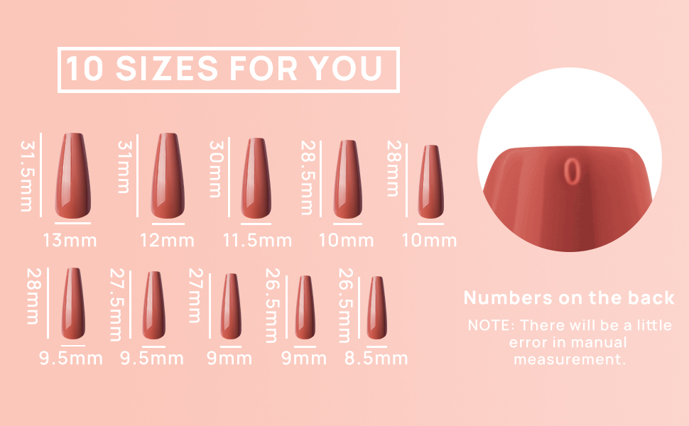 colorful long press on false nails coffin glossy