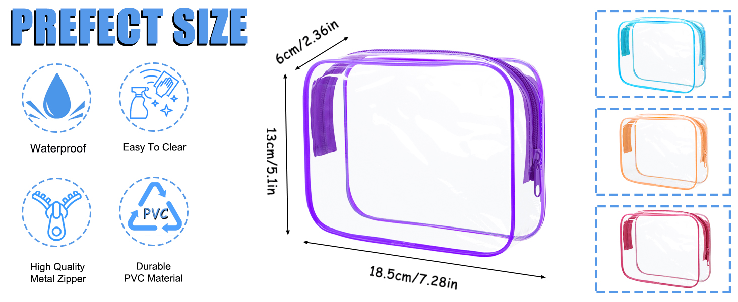 clear cosmetic bags
