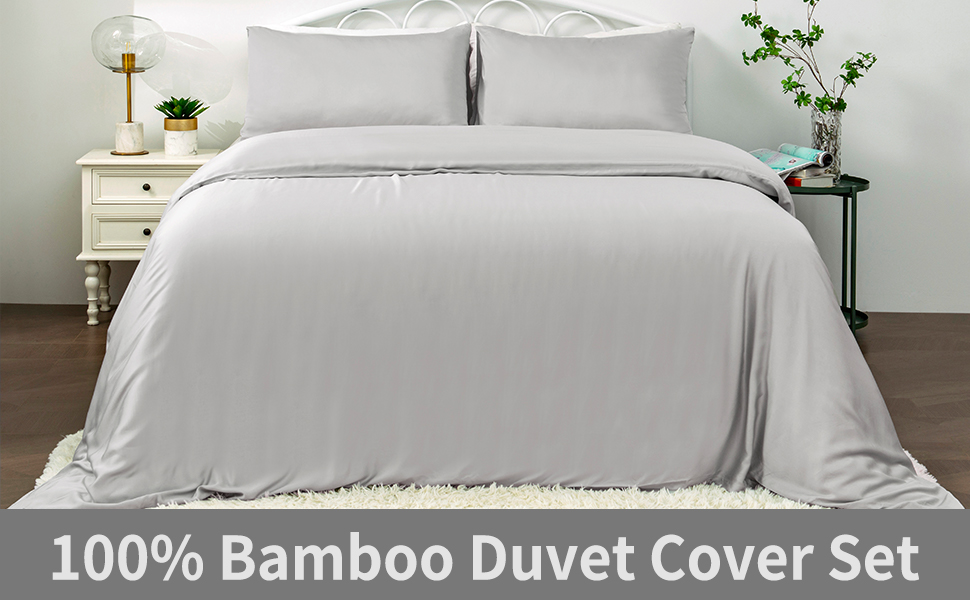 LINENOVA 100 Bamboo Quilt Cover Set Super King Cooling Breathable