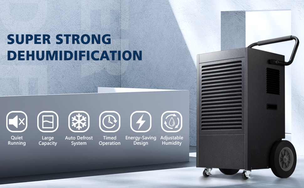 ZAFRO 190 Pints/Day Commercial Dehumidifier for Basement