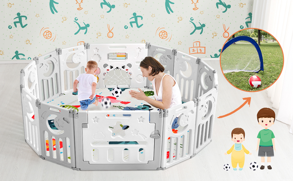Baby Playpen Dripex Foldable Kids Safety Play Yard Large Baby Pens for