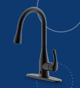 Bio Bidet by Bemis FLOW Motion Activated Single-Handle Pull-Down Sprayer Kitchen Faucet, Matte Black