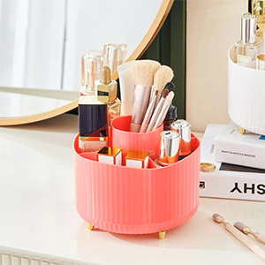 pink makeup brush holder