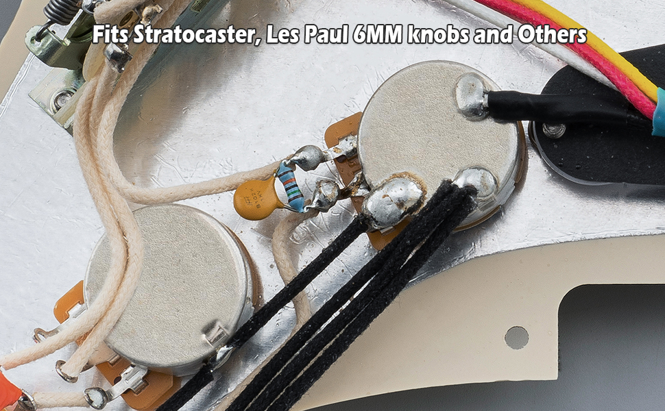 Amazon.com: Musiclily A500K Mini Guitar Pots Split Shaft