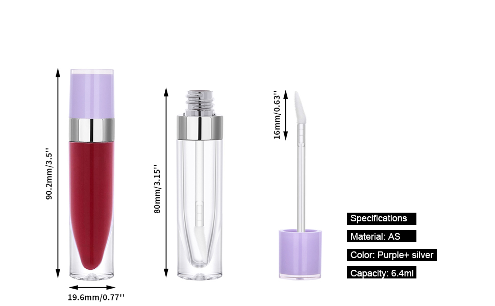 Thick Empty Lip Gloss Tubes with Wand 10 pack, YITOU 6.4ml