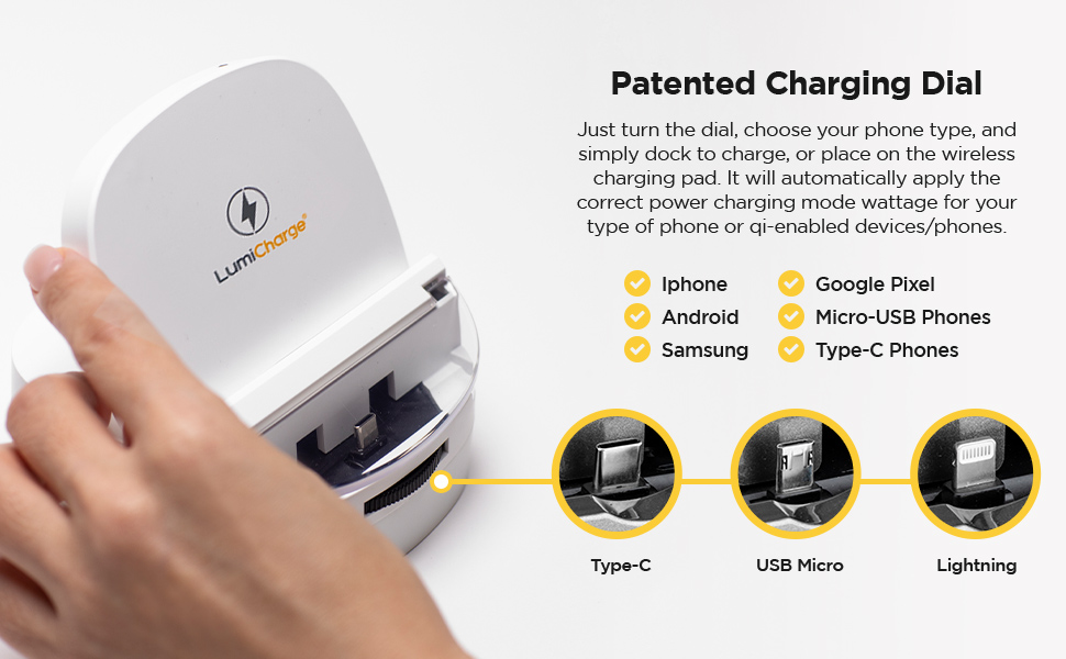 3 in 1 wireless charging stand charger fast qi 10W pad apple samsung android universal dock