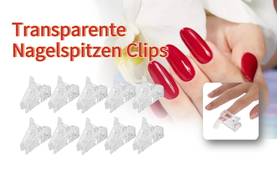 Transparente Nagelspitzen Clips