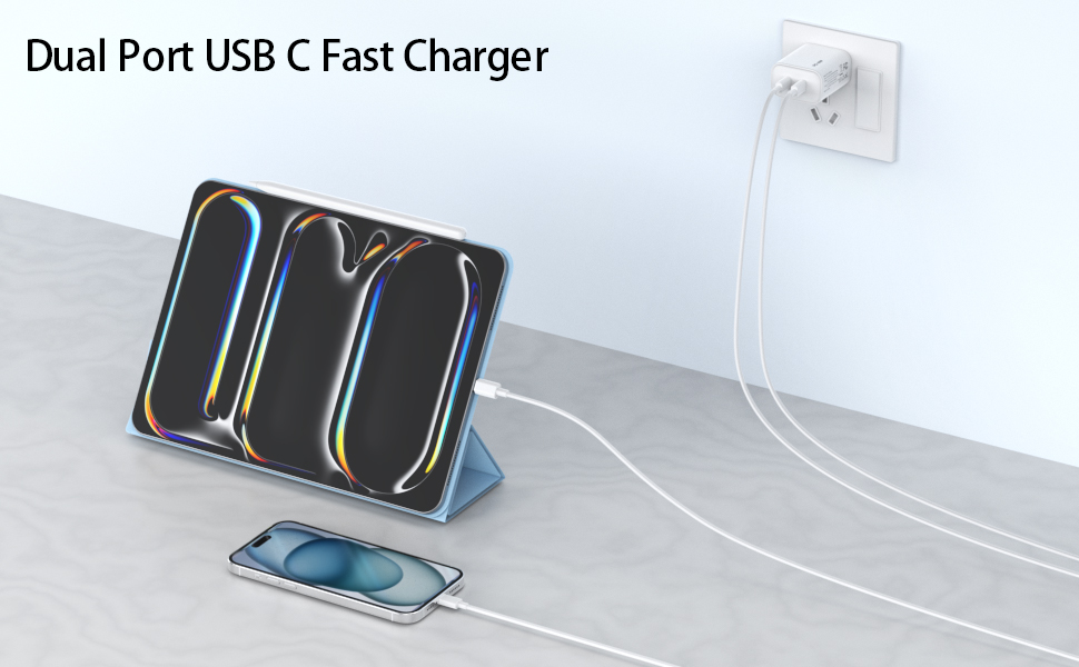Dual Port USB C Fast Charger