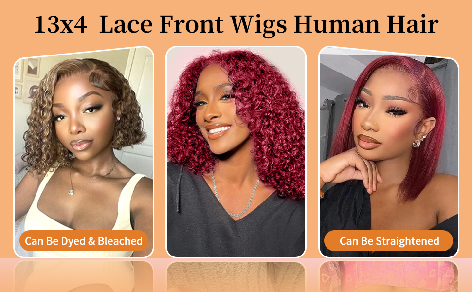 Amazon.com : Curly Human Hair Wig Bob Wig Human Hair 99j