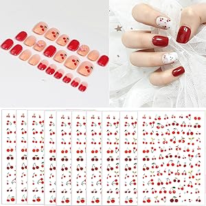 sticker cherry jewel stickets naruto nail stickers cherry blossom nail art modern nail stickers