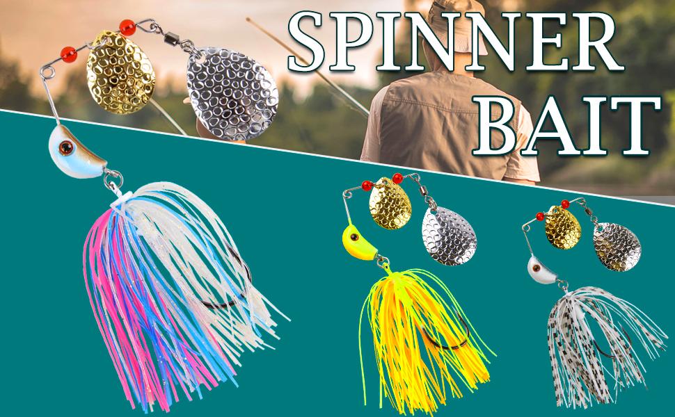 Spinner Baits Fishing Lures Kit Bass Buzzbait Hard Metal Spinner