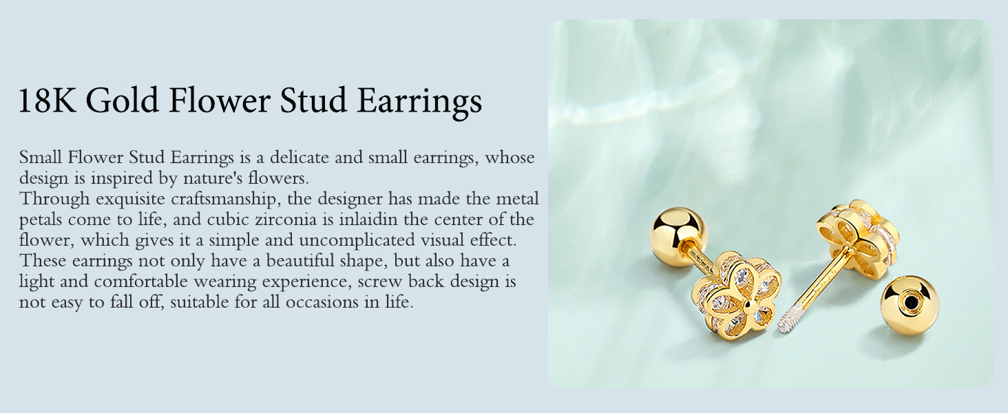 flower stud earrings