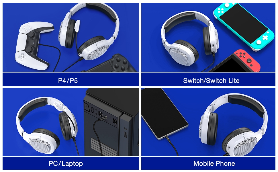 ULTIMATECOOL Gaming Headset für PS4/PS5, PS4 Headset mit Mikrofon & LED