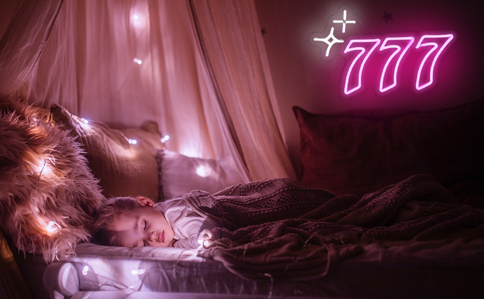 Amazon.com: 777 Neon Sign Angel Number Neon LED Sign Luck