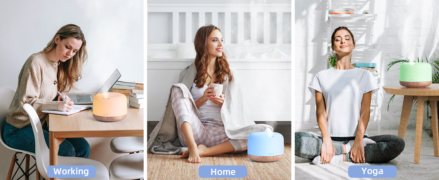 ASAKUKI Smart WiFi Essential Oil Diffuser, App Control Compatible with