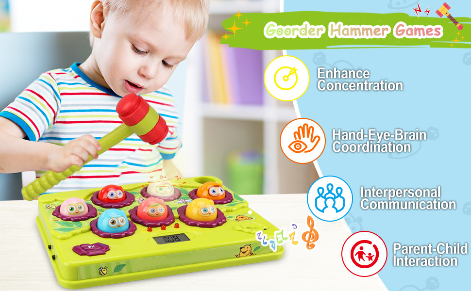 Goorder Hammer Games, Kids Montessori Toys, Pounding, Motor Skills, Early Developmental Toy