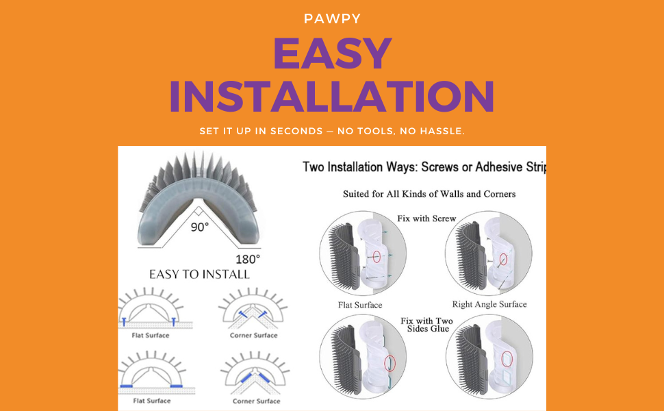 cat self groomer, easy, installation, cat, pet, groomer