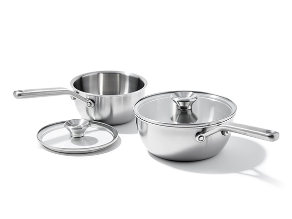 ガラクトポリンセット 5点セット Amazon.com: OXO Mira Tri-Ply Stainless Steel, 1.5QT and 3.57QT