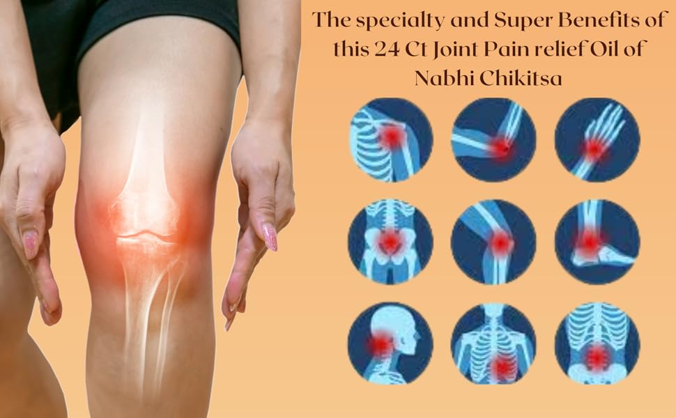 Nabhi chikitsa Joint pain relief belly button oil (pack f 15 ml) 24 Ct