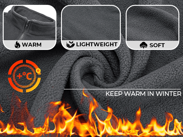 COOFANDY Full Zip Fleece Jacket for Men Light Weight Soft Jackets