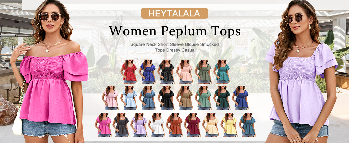 peplum tops for women