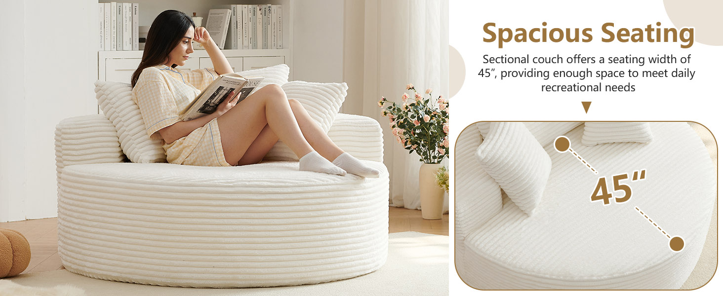 L-Shape Upholstered Cloud Couch