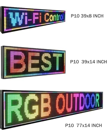 Amazon.com : P10 Outdoor Full Color Programmable Double Sides LED Signs ...