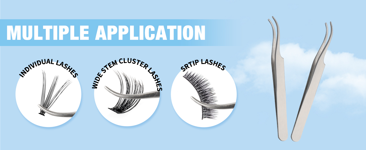 lash clusters tweezers