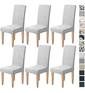 Dioxide High Stretch Chair Covers for Dining Chairs, Removable Washable Dining Chair Covers Set o...