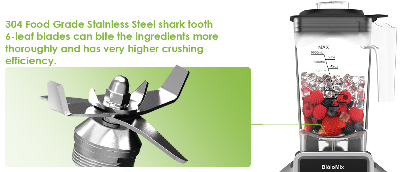 Amazon.com: Biolomix Professional Blender, 2200W 6 Automatic Program ...