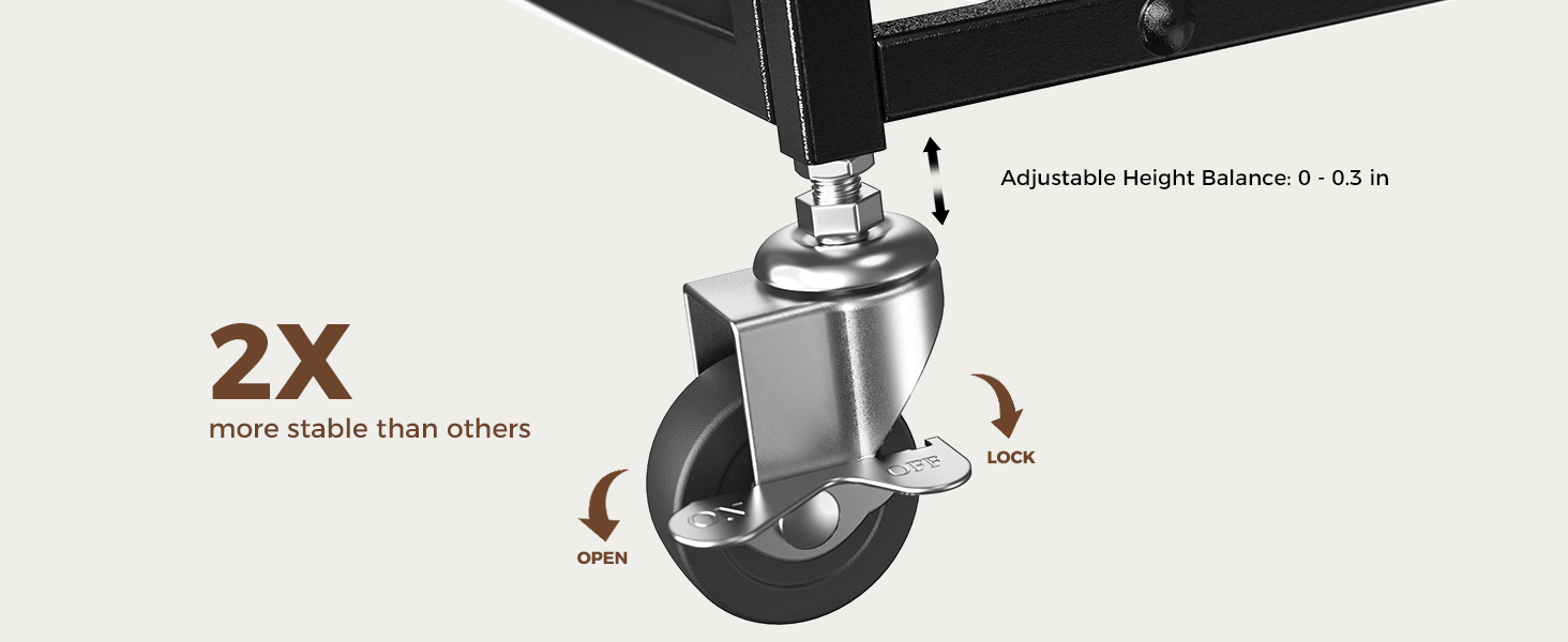 4 LOCKABLE WHEELS