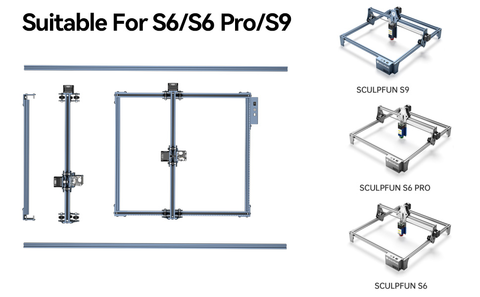 Amazon.com: SCULPFUN S9 Area Extension Kit, Laser Engraving