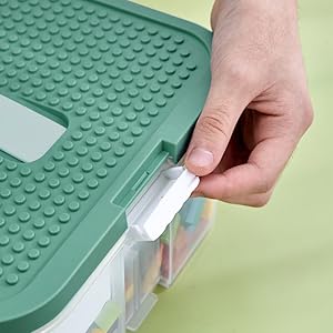 Stackable Toys Organizer Storage Case, Stackable Storage Container with 2 Layer 32 Big Compartments