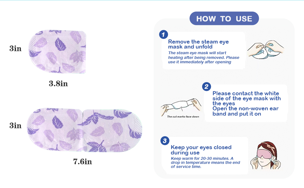 Herb Life Steam Eye Mask for Soothing, Dark Circles