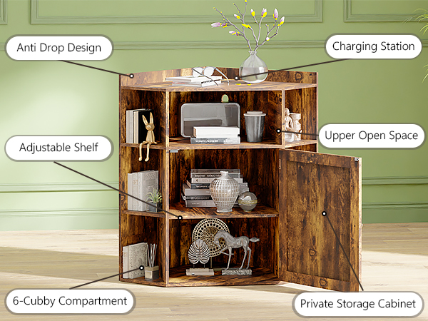 Amazon.com: Corner Cabinet, Corner Storage Shelf with USB