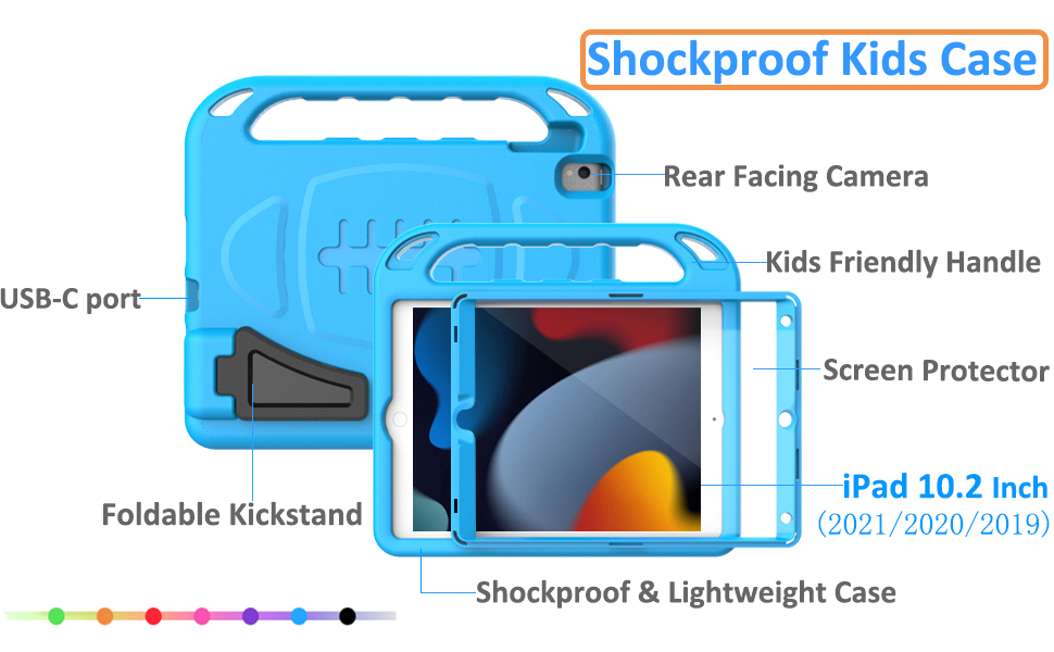 Surom Case with Builtin Screen Protector for iPad 10.2 Inch 2021/2020