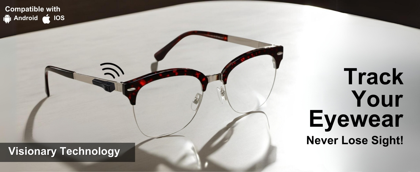 tag8 Dolphin Smart Spec Finder Eyewear Tracker, Compact Bluetooth