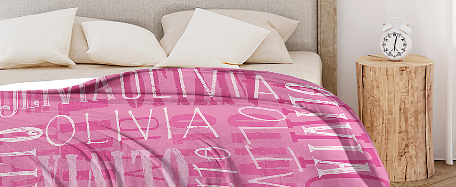 Yofair Custom Blanket with Name Personalized Baby Blanket