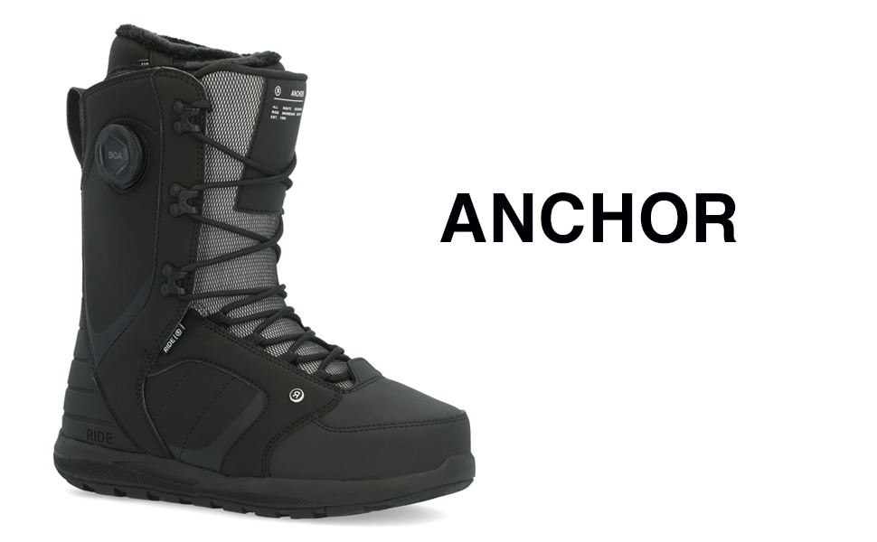 Amazon.com : Ride Anchor Mens Snowboard Boots, 7, Black
