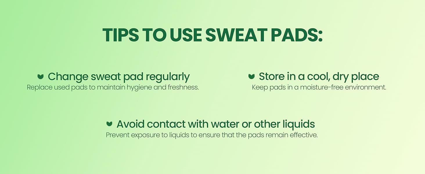TIPS TO USE SWEAT PADS