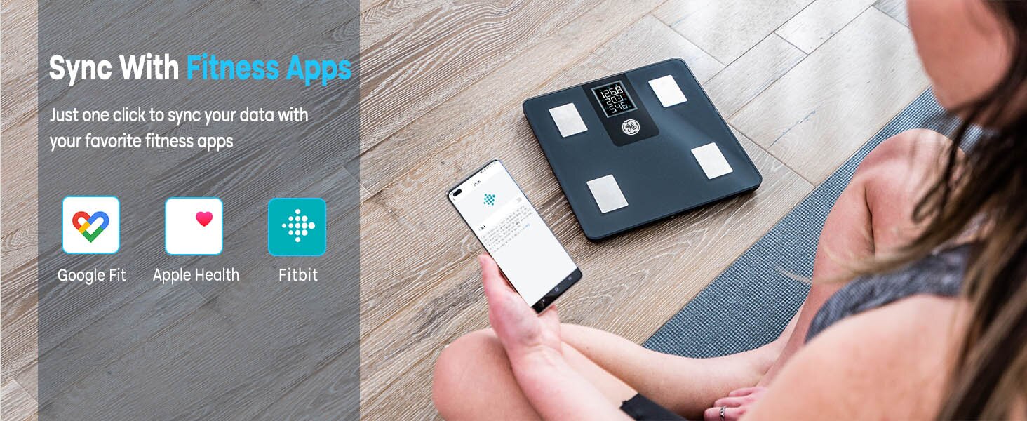 GE Smart Scale for Body Weight Fat Percentage, Digital Bathroom
