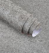 Magielif Big Wide Grey Wallpaper Peel and Stick Gray Concrete Contact Paper 3D