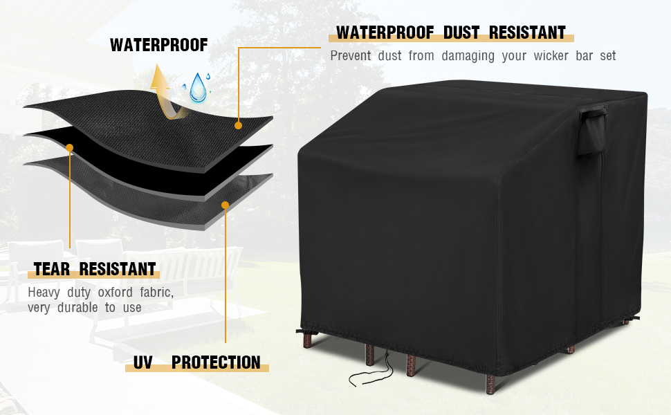 Guisong 41 Inch Waterproof Outdoor Bar Set Cover, Heavy