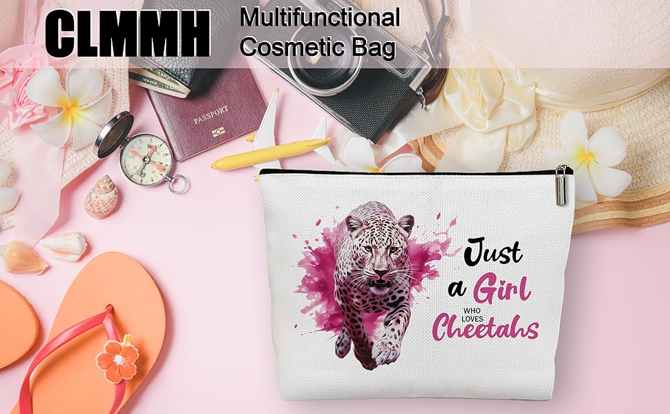 CLHHM Gothic Makeup Bag, Funny Hippie Botanical Skeleton