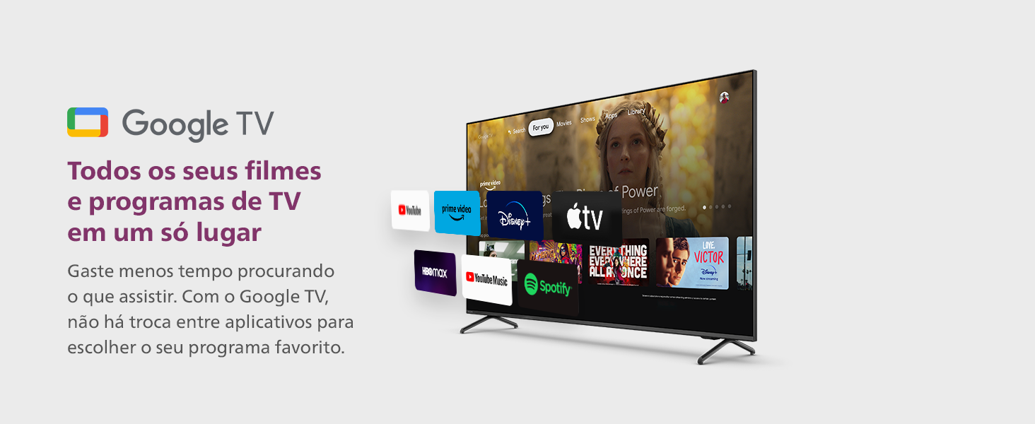 tv 75, 4k, google tv, tv comando de voz, bluetooth, dolby vision, tv jogos, ambilight tv, hdr