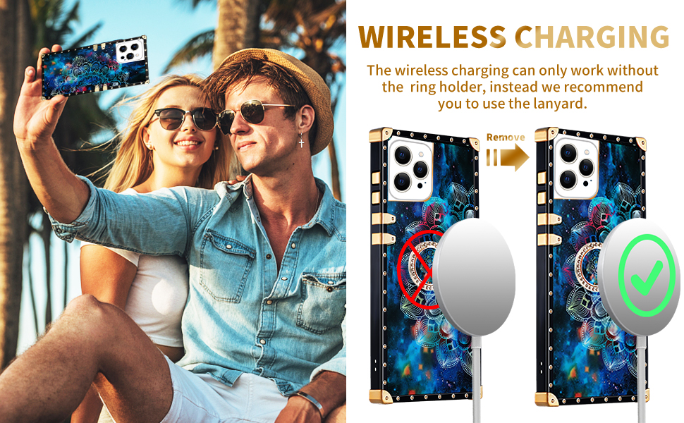 Loheckle for iPhone 15 Pro Max Case for Women Girls Teens Designer Square Fashion